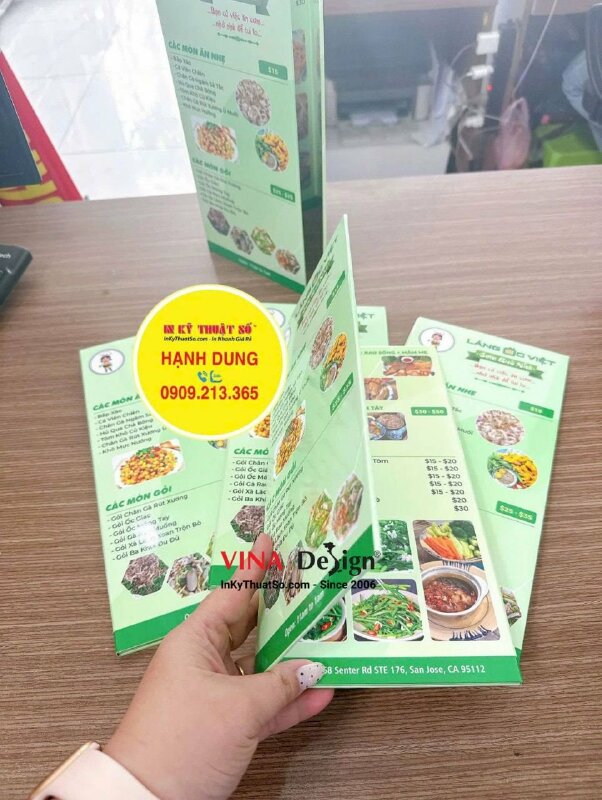 In menu quán ốc Việt, menu dán gói Formex, hàng gửi đi California Mỹ từ TPHCM - INKTS3818