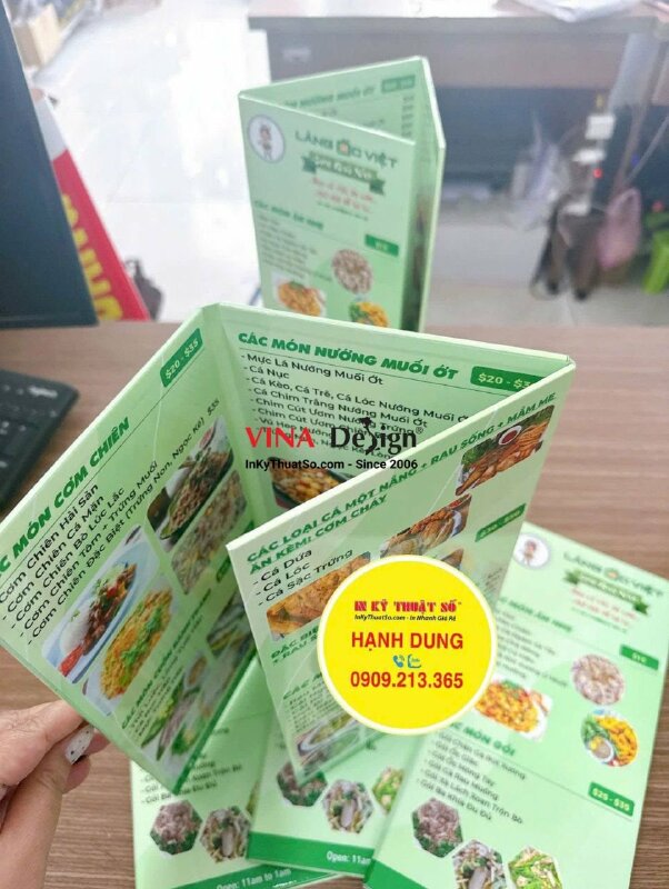 In menu quán ốc Việt, menu dán gói Formex, hàng gửi đi California Mỹ từ TPHCM - INKTS3818