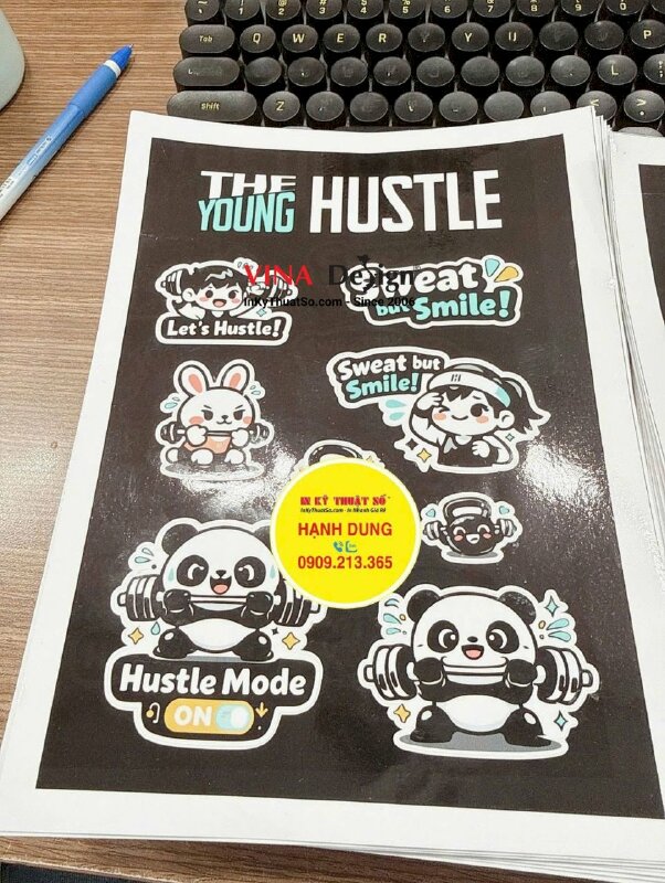 In set sticker tem dán quà tặng khách hàng, in decal sữa khổ A5 - INKTS3759