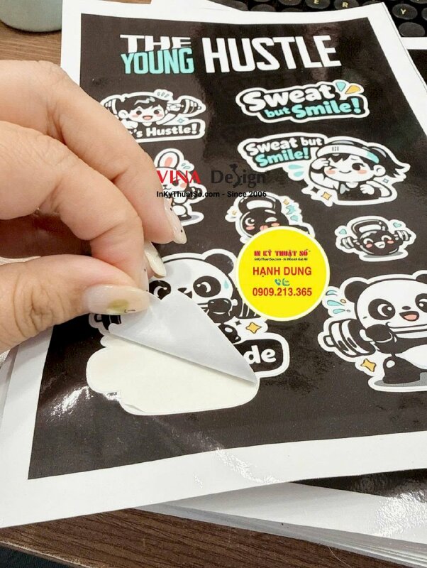 In set sticker tem dán quà tặng khách hàng, in decal sữa khổ A5 - INKTS3759