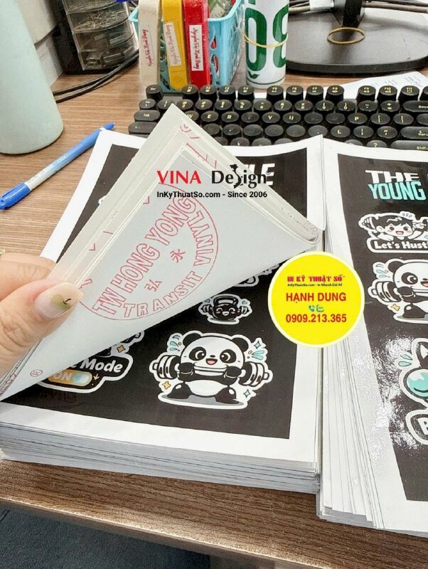 In set sticker tem dán quà tặng khách hàng, in decal sữa khổ A5 - INKTS3759