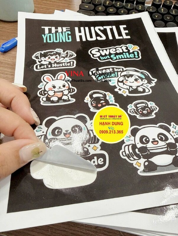 In set sticker tem dán quà tặng khách hàng, in decal sữa khổ A5 - INKTS3759