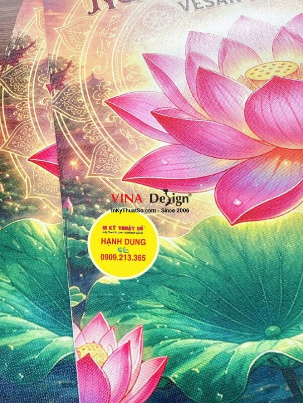 In tranh Canvas treo tường Mừng Lễ Phật Đản Vesak Day - INKTS3812