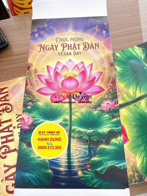 In tranh Canvas treo tường Mừng Lễ Phật Đản Vesak Day - INKTS3812