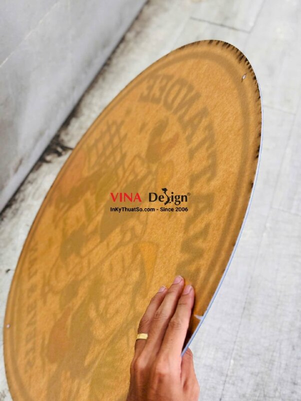 Biển Mica tròn đường kính 60cm, in UV phẳng Mica sữa 3li - INKTS3839