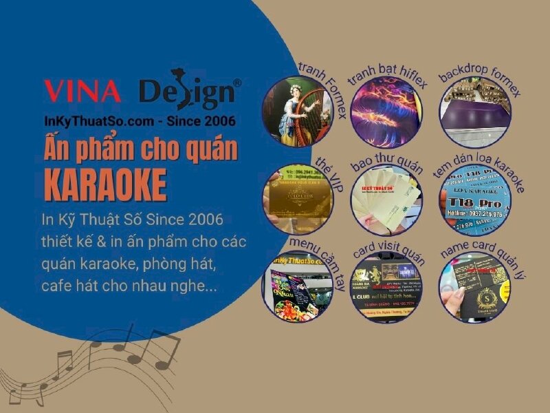 Dịch vụ in ấn cho quán karaoke, phòng trà hát cho nhau nghe