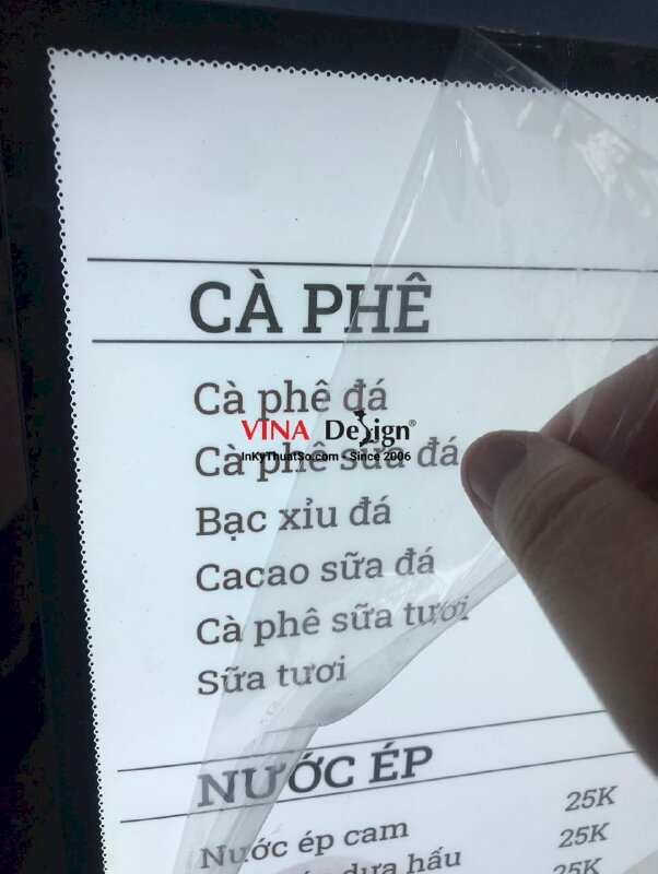 Hộp đèn Led A2 siêu mỏng, Menu Led thay nội dung, Poster Tranh điện bán hàng, biển Led quảng cáo - INKTS1003
