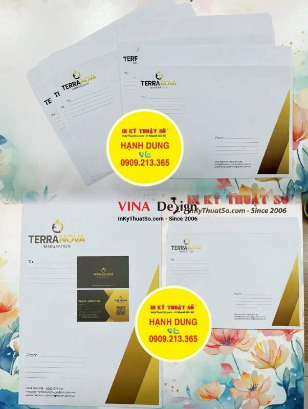 In bao thư công ty bất động sản khổ 16 x 23 cm, in bìa thư A5 - INKTS1520