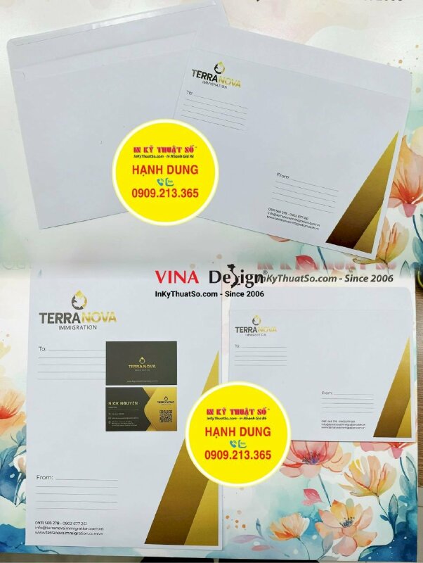 In bao thư công ty bất động sản khổ 16 x 23 cm, in bìa thư A5 - INKTS1520