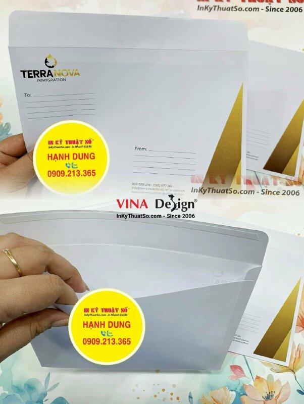 In bao thư công ty bất động sản khổ 16 x 23 cm, in bìa thư A5 - INKTS1520