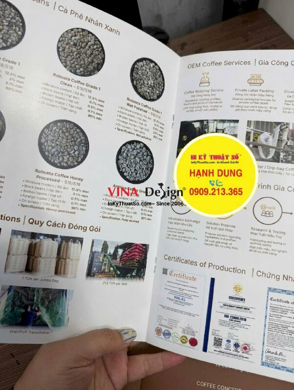 In Catalogue giới thiệu sản phẩm cà phê Việt Nam - INKTS22