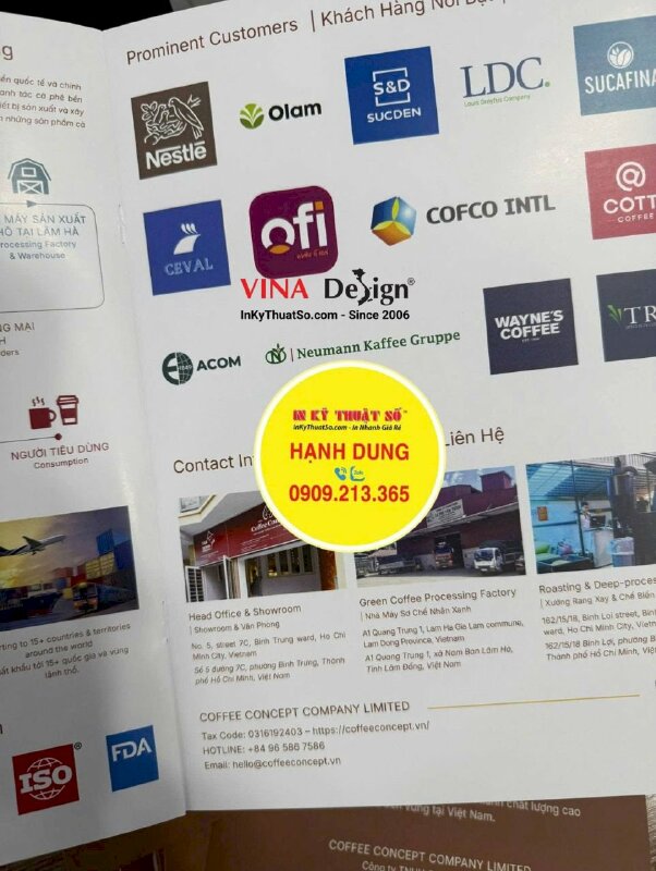In Catalogue giới thiệu sản phẩm cà phê Việt Nam - INKTS22