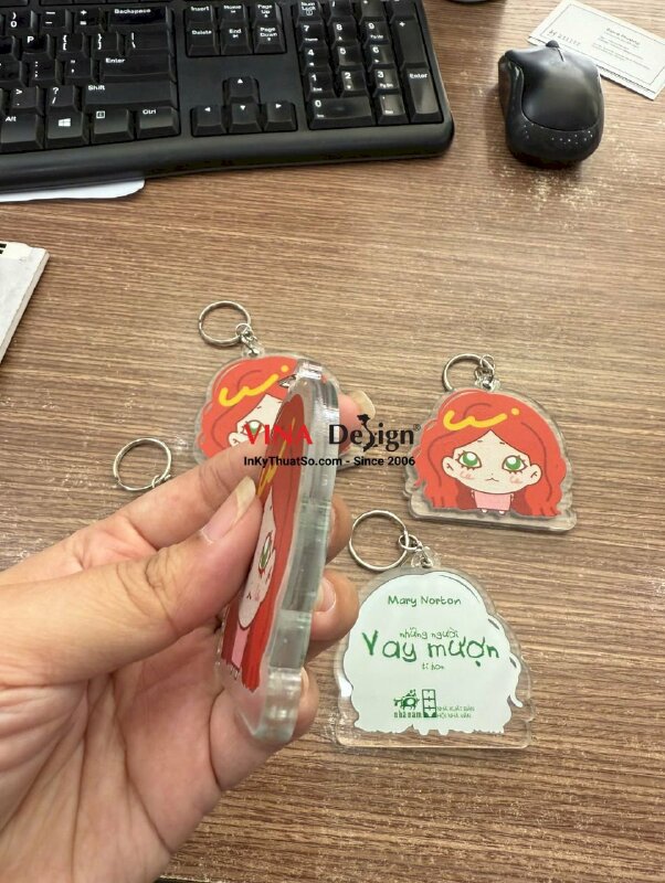 In móc khóa làm đồ án tốt nghiệp Mica trong 5li in UV 2 mặt - INKTS3835