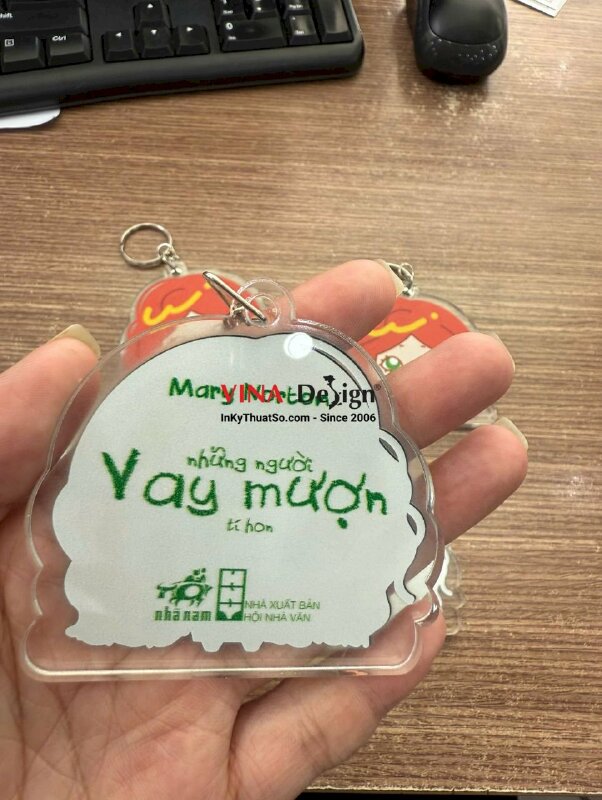 In móc khóa làm đồ án tốt nghiệp Mica trong 5li in UV 2 mặt - INKTS3835