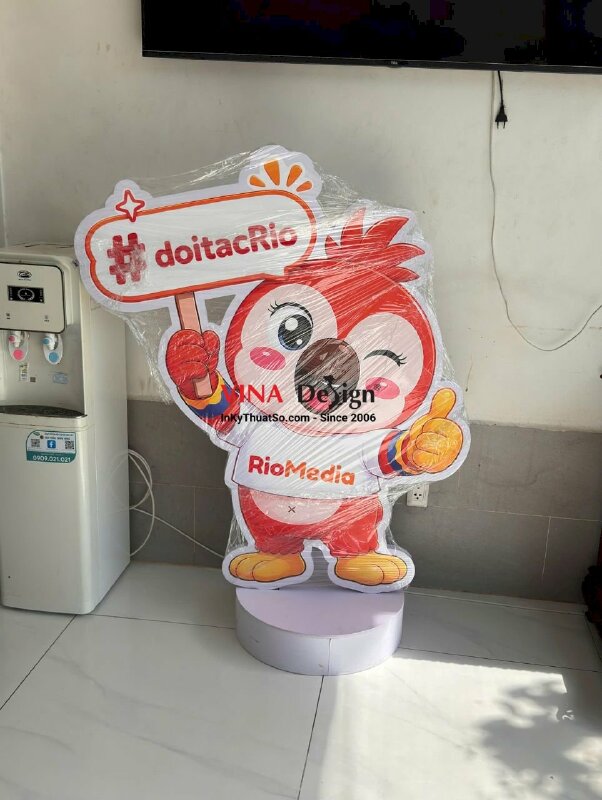 In standee mô hình linh vật thương hiệu Brand Mascot cao 130cm - INKTS3836