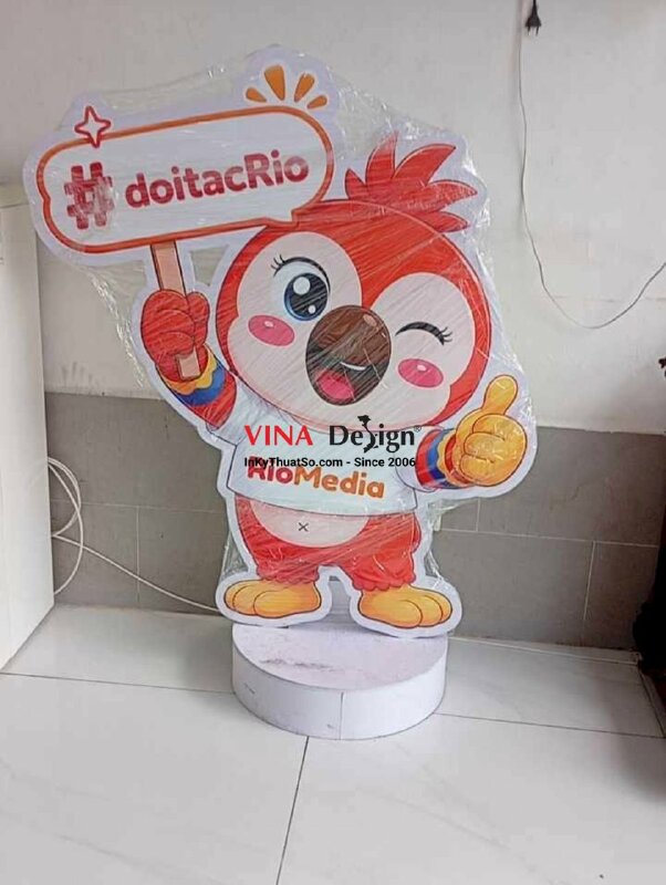 In standee mô hình linh vật thương hiệu Brand Mascot cao 130cm - INKTS3836