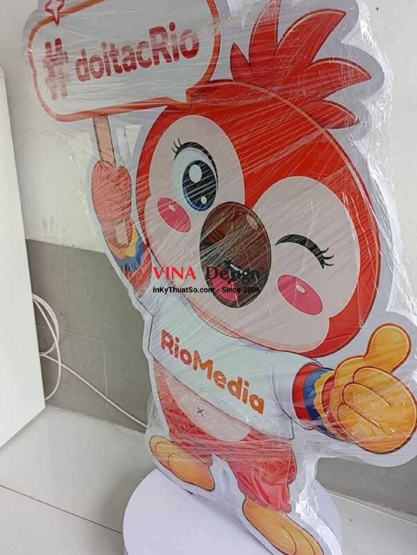 In standee mô hình linh vật thương hiệu Brand Mascot cao 130cm - INKTS3836
