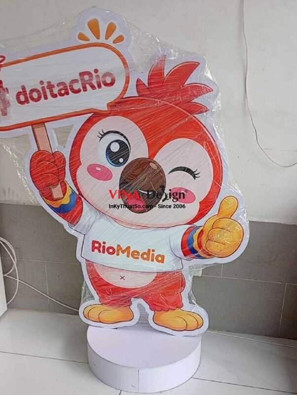 In standee mô hình linh vật thương hiệu Brand Mascot cao 130cm - INKTS3836