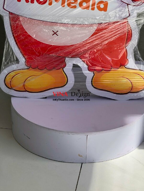 In standee mô hình linh vật thương hiệu Brand Mascot cao 130cm - INKTS3836