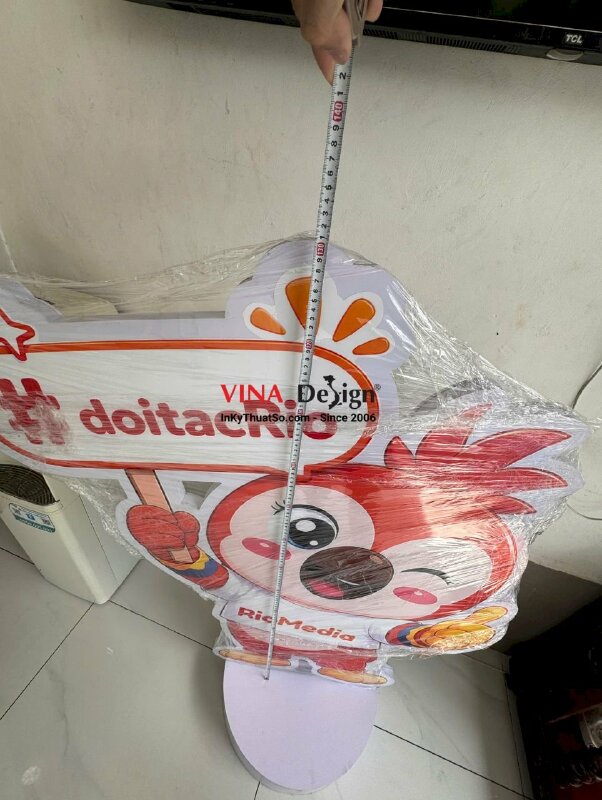 In standee mô hình linh vật thương hiệu Brand Mascot cao 130cm - INKTS3836