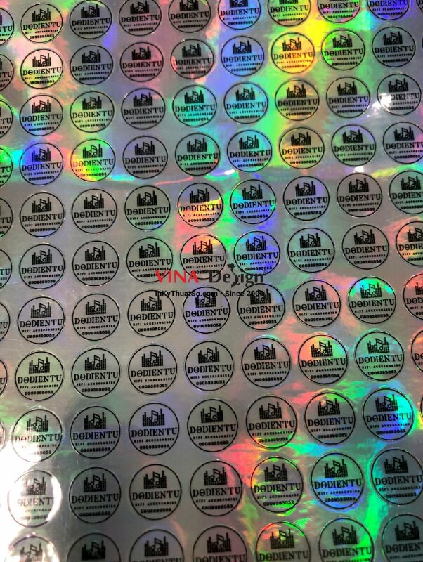 In tem chống giả laser hologram 7 màu dán đồ điện tử - INKTS493