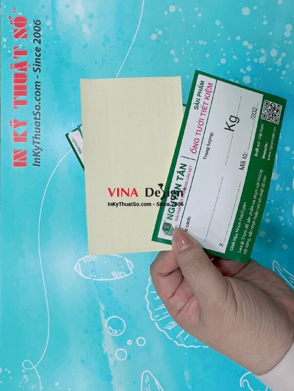 In tem nhãn giấy dán sản phẩm ống tưới tiết kiệm - INKTS1008