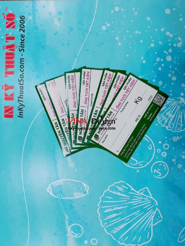 In tem nhãn giấy dán sản phẩm ống tưới tiết kiệm - INKTS1008