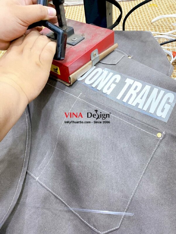 Tạp dề in tên theo yêu cầu, in tạp dề HCM - INKTS682