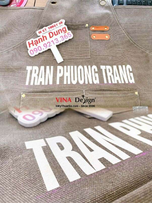 Tạp dề in tên theo yêu cầu, in tạp dề HCM - INKTS682