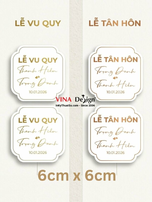 Tem dâu rể dán chai nước suối bàn gia tiên, tem decal sữa cán mờ, bế theo viền - INKTS3847