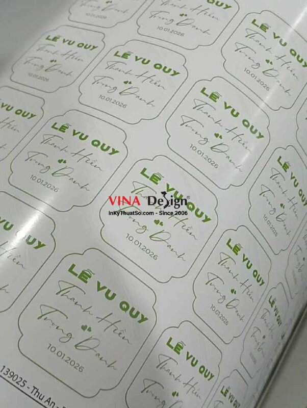Tem dâu rể dán chai nước suối bàn gia tiên, tem decal sữa cán mờ, bế theo viền - INKTS3847