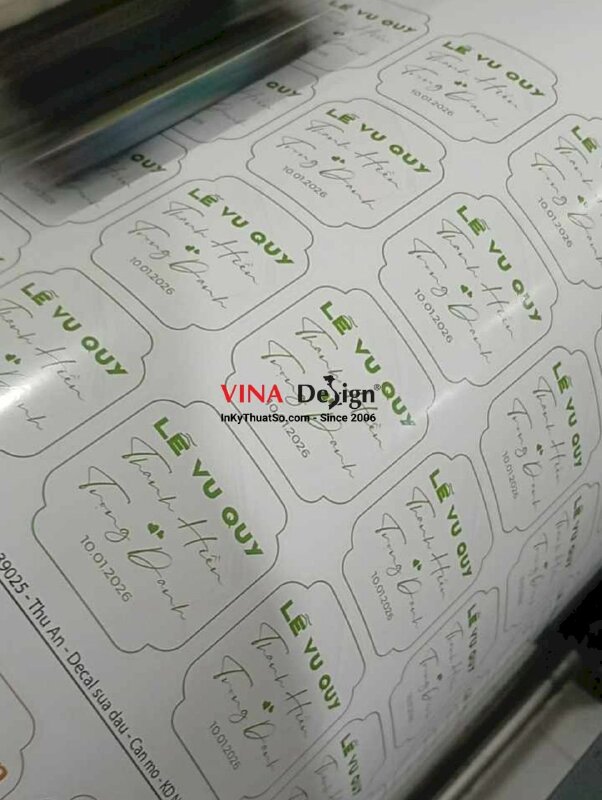 Tem dâu rể dán chai nước suối bàn gia tiên, tem decal sữa cán mờ, bế theo viền - INKTS3847