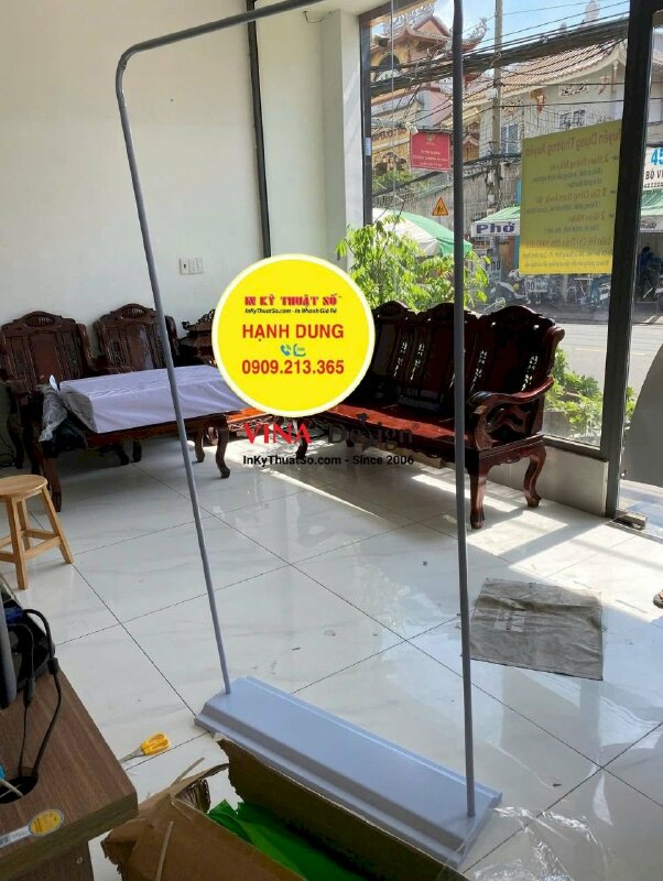 Chân Khung cửa sổ 80cm x 180cm màu nhôm - INKTS57