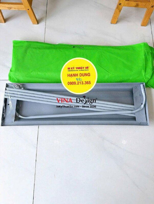 Chân Khung cửa sổ 80cm x 180cm màu nhôm - INKTS57