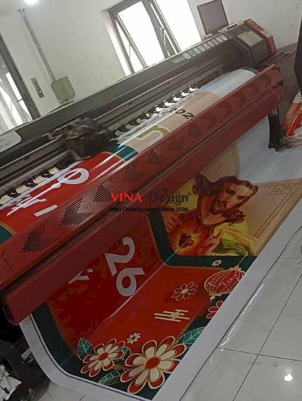 In băng rôn, Background tết Công giáo, in bạt hiflex mực dầu khổ lớn - INKTS3868