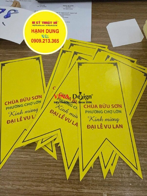 In đuôi nheo giấy làm đế gắn hoa cài áo kính mừng Đại lễ Vu Lan - INKTS3885