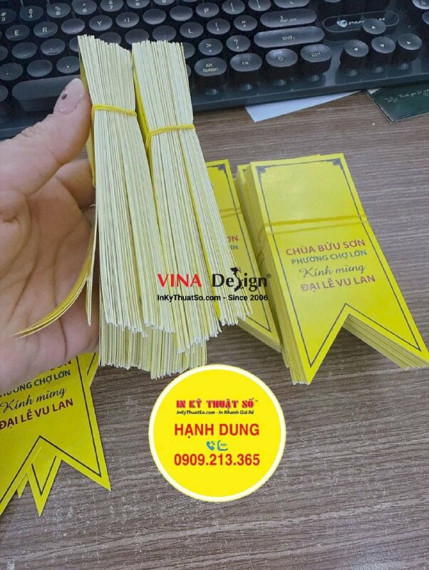 In đuôi nheo giấy làm đế gắn hoa cài áo kính mừng Đại lễ Vu Lan - INKTS3885