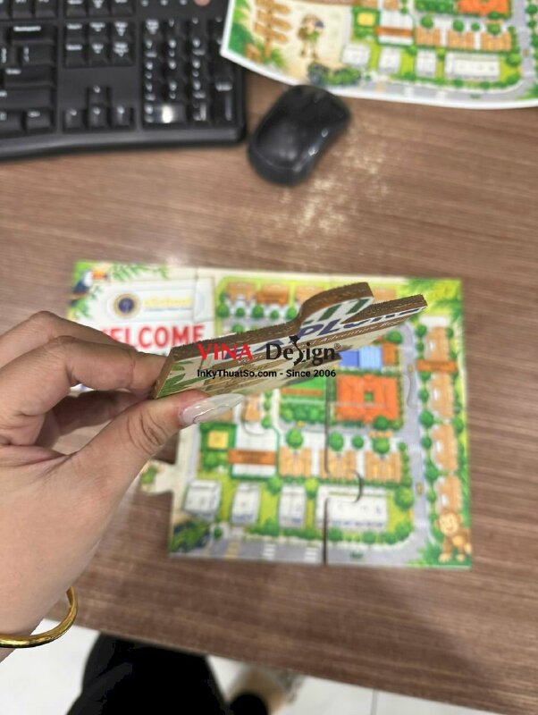 In Formex Puzzle trò chơi ghép hình, xếp hình, in 1 mặt khổ A4, cắt CNC - INKTS3882