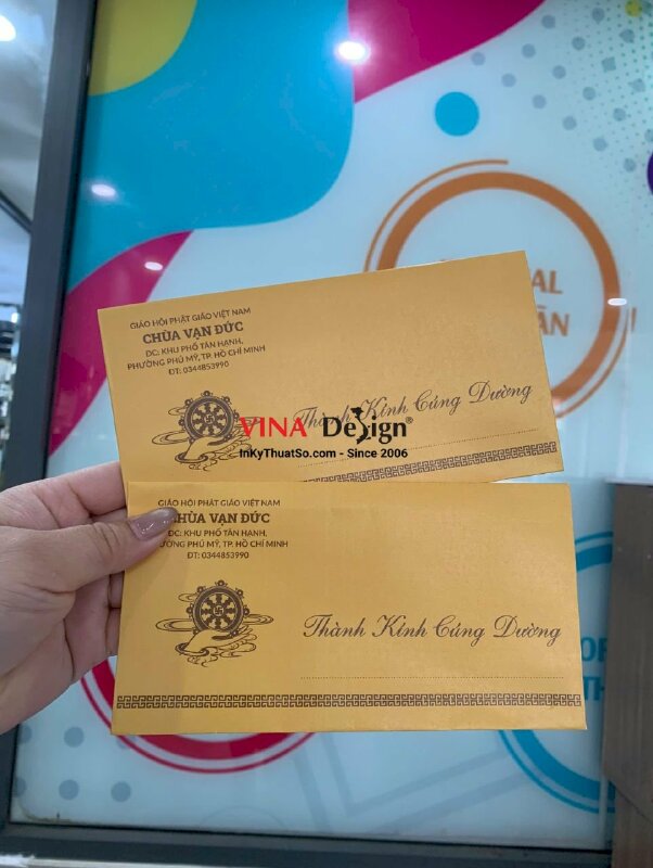 In phong bì thư Thành Kính Cúng Dường cho nhà Chùa - INKTS3867