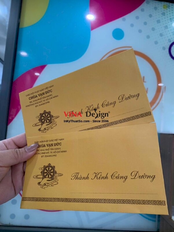 In phong bì thư Thành Kính Cúng Dường cho nhà Chùa - INKTS3867