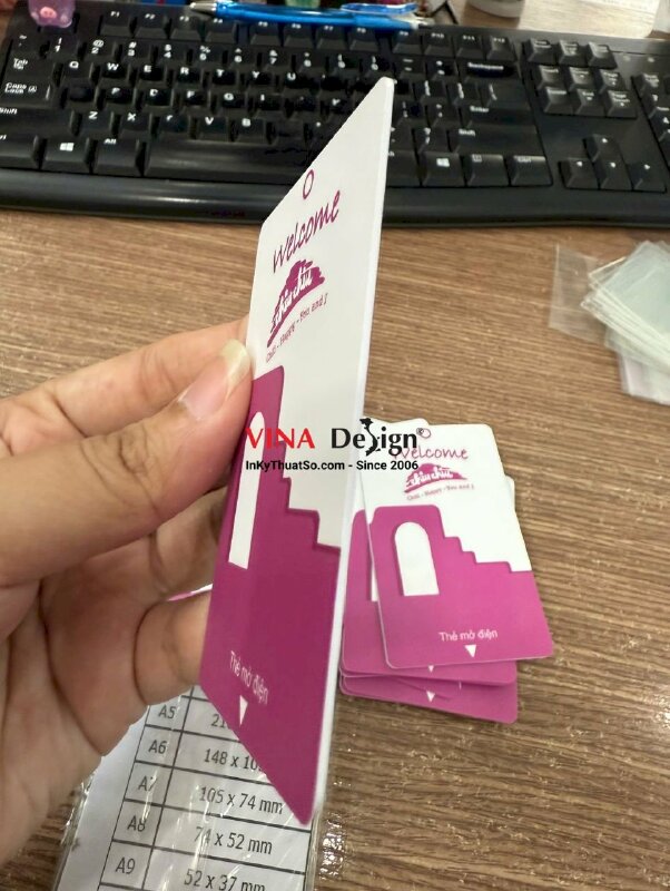 In PP đế giấy thông tin sử dụng, dán thẻ mở điện, công tắc thẻ từ khách sạn - INKTS3872