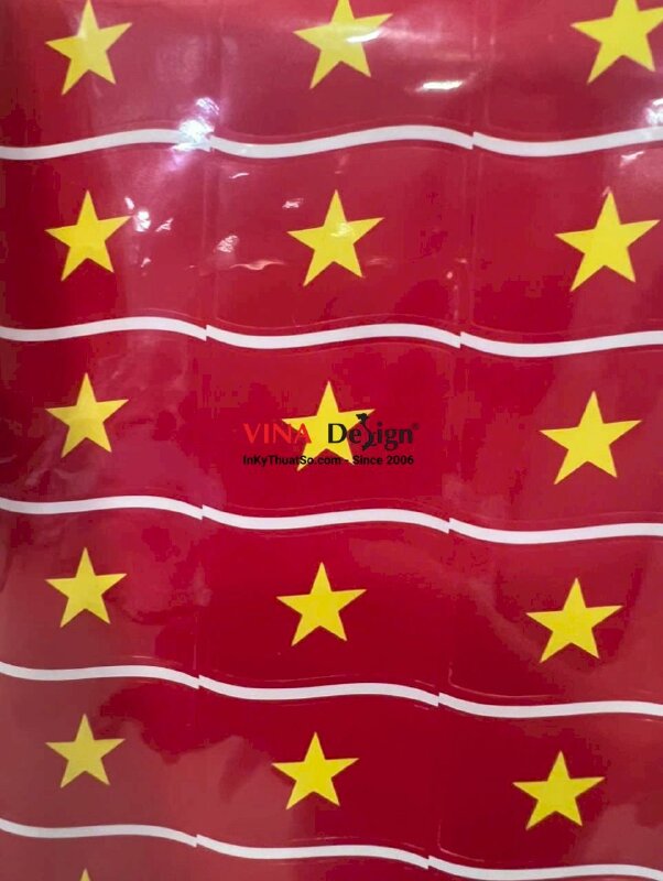 In Sticker cờ đỏ sao vàng dán má, tem Decal lá cờ Việt Nam cổ động - INKTS3242