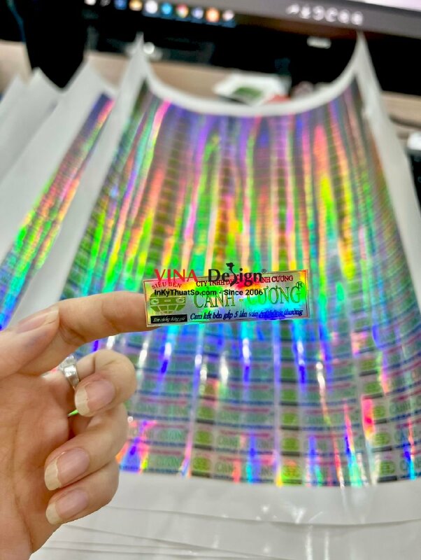 In tem dán 7 màu, tem chống hàng giả - INKTS368
