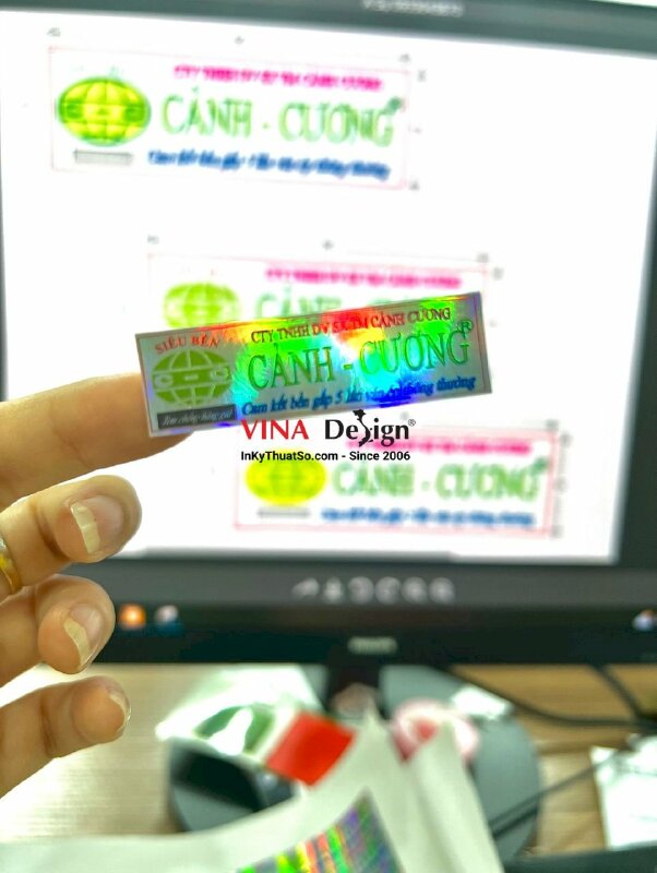 In tem dán 7 màu, tem chống hàng giả - INKTS368