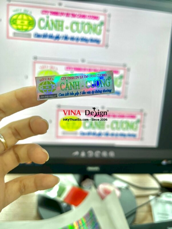 In tem dán 7 màu, tem chống hàng giả - INKTS368
