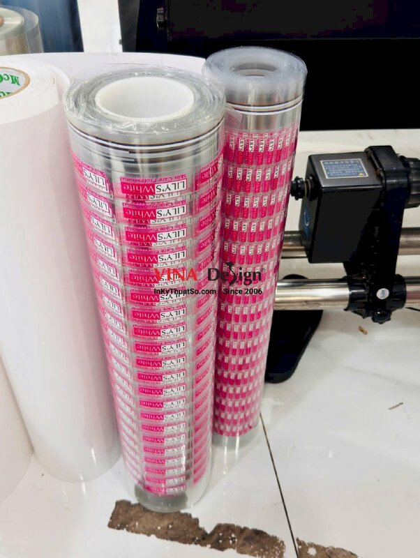 In tem DTF UV logo slogan dán mỹ phẩm, tem nổi UV, giao cuộn - INKTS3863