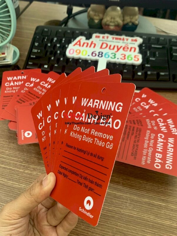 In thẻ Warning Cảnh Báo Do Not Remove Không Được Tháo Gỡ - INKTS615