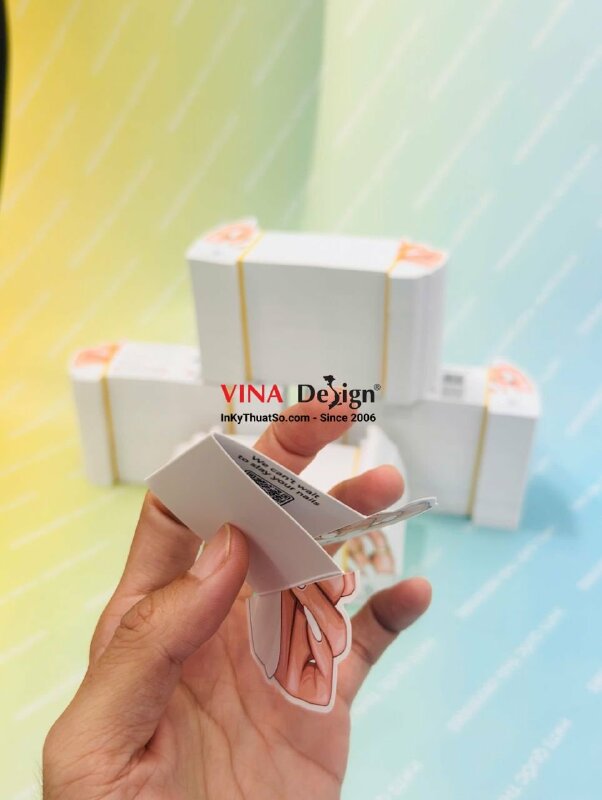 In tờ rơi gấp kẹp lên kính xe ô tô, tờ rơi tag gấp quảng cáo Nail Spa, hàng gửi đi Canada - INKTS3891