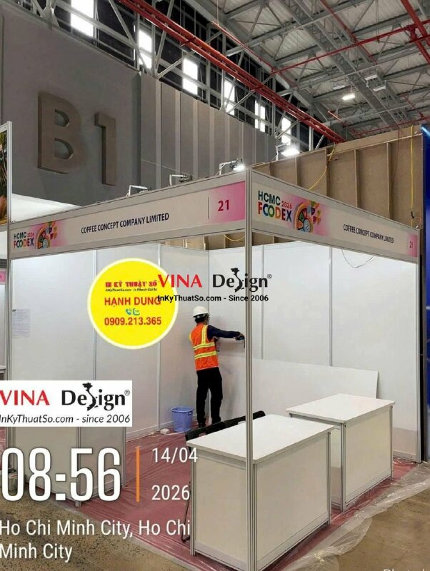 Xưởng in PP, bạt Hiflex chuyên thi công sự kiện gian hàng hội chợ triển lãm - INKTS3881