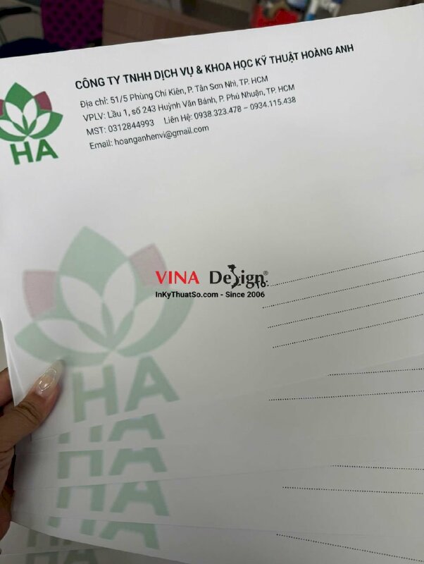 In bao thư lớn 25 x 35 cm cho doanh nghiệp, in lên bao thư có sẵn, chỉ in mặt trước - INKTS3902